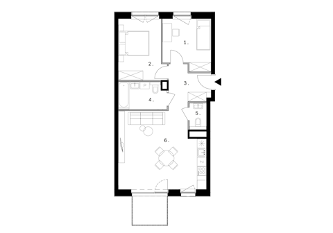 Plan 3 pok. 62m²