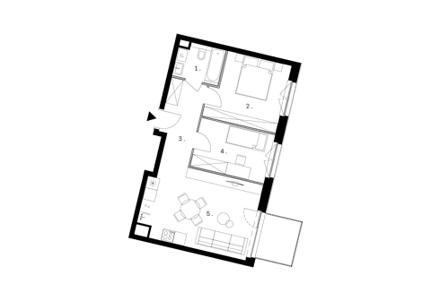 Plan 3 pok. 55m²