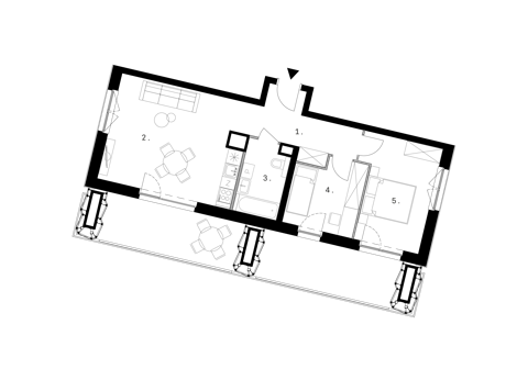 Plan 3 pok. 58m²