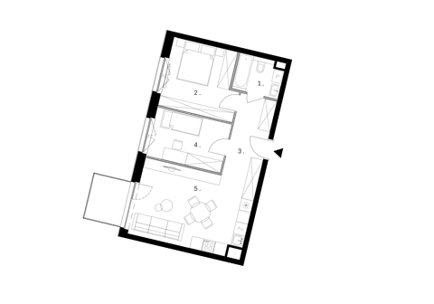 Plan 3 pok. 56m²
