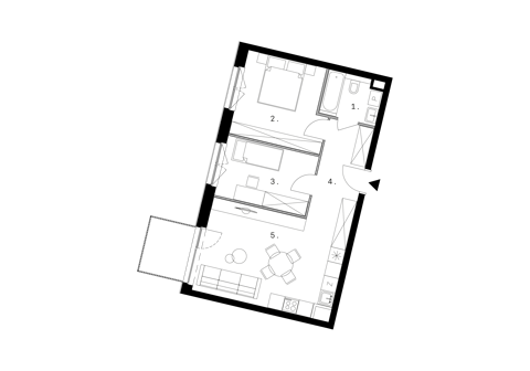 Plan 3 pok. 56m²
