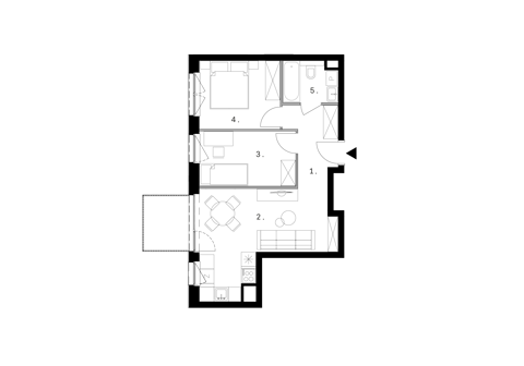 Plan 3 pok. 47m²