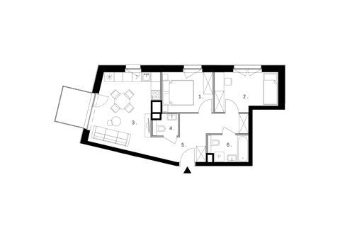 Plan 3 pok. 54m²