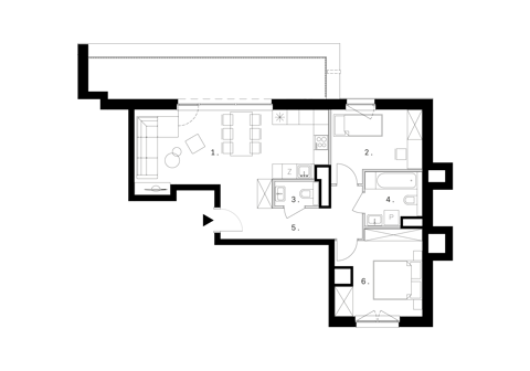 Plan 3 pok. 62m²