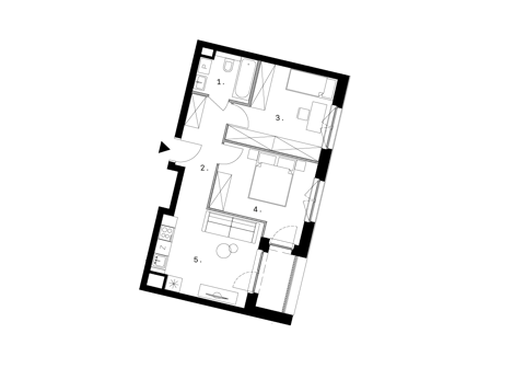 Plan 3 pok. 50m²