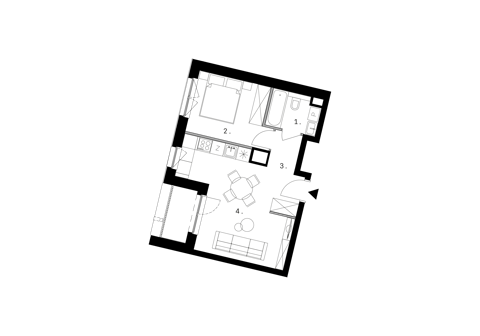 Plan 2 pok. 38m²