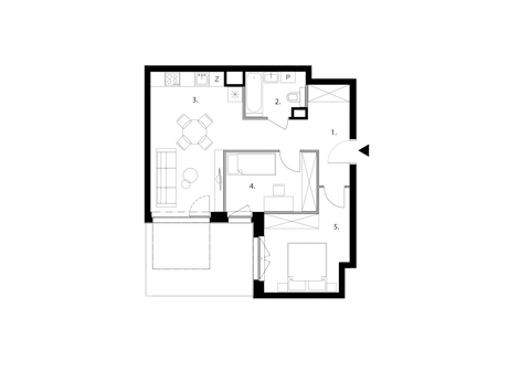 Plan 3 pok. 54m²