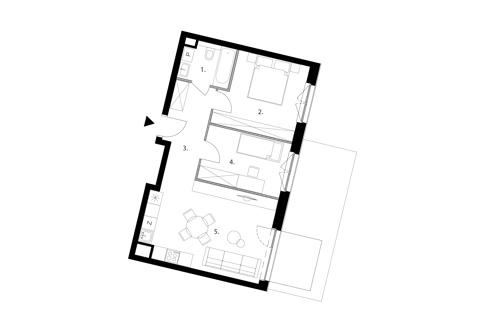 Plan 3 pok. 54m²