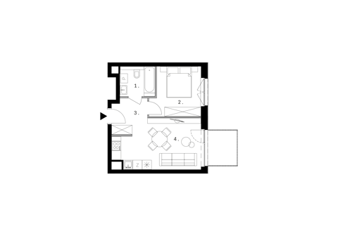 Plan 2 pok. 35m²