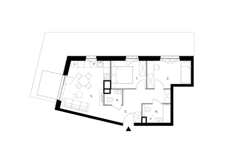 Plan 3 pok. 54m²