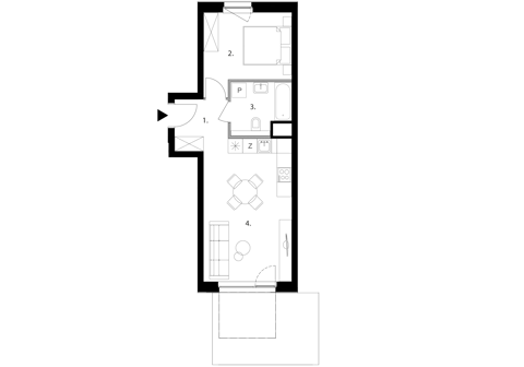 Plan 2 pok. 41m²