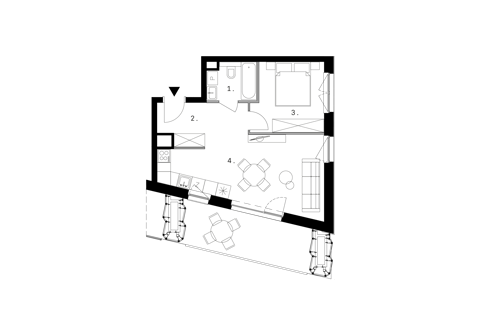 Plan 2 pok. 42m²