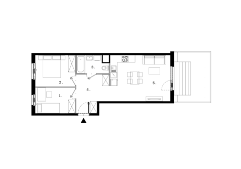 Plan 3 pok. 54m²