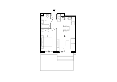 Plan 2 pok. 41m²