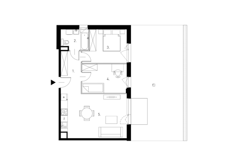 Plan 3 pok. 57m²