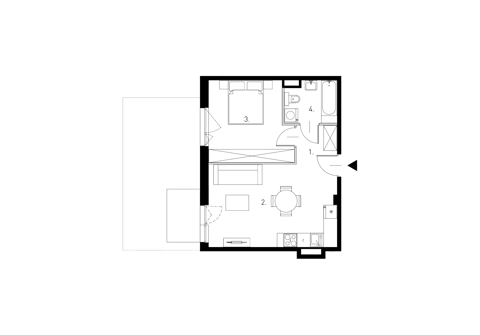 Plan 2 pok. 42m²