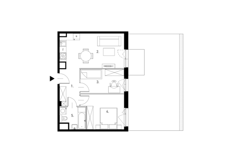 Plan 3 pok. 51m²
