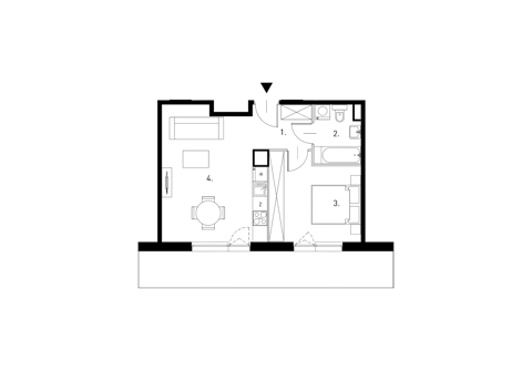 Plan 2 pok. 43m²