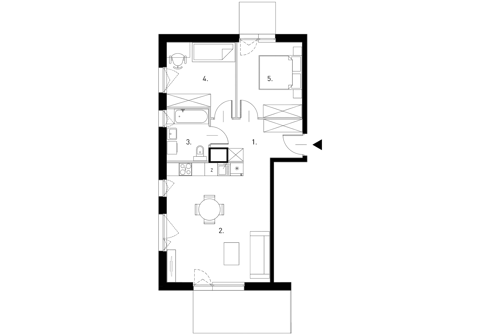 Plan 3 pok. 60m²