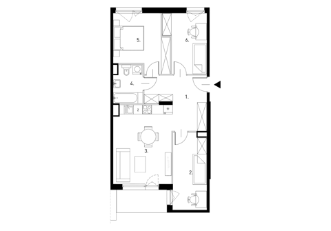 Plan 4 pok. 69m²