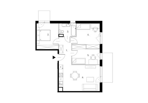 Plan 4 pok. 69m²