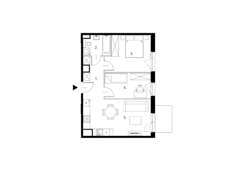 Plan 3 pok. 51m²