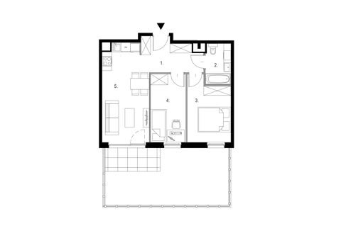 Plan 3 pok. 50m²