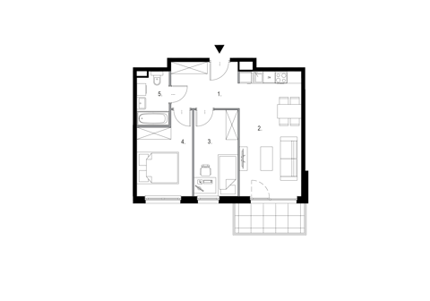 Plan 3 pok. 52m²
