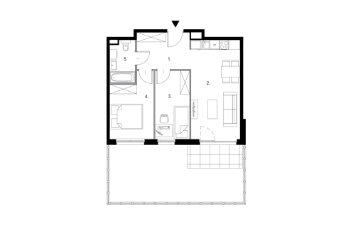 Plan 3 pok. 52m²