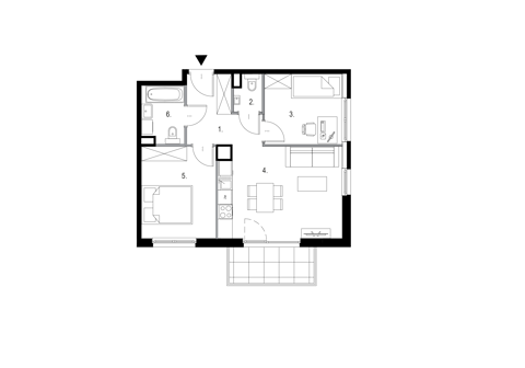 Plan 3 pok. 53m²