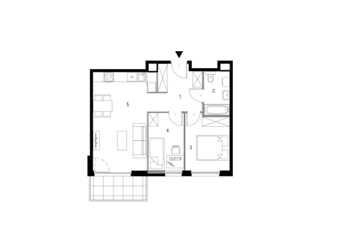 Plan 3 pok. 54m²