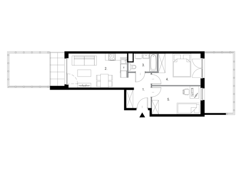 Plan 3 pok. 49m²