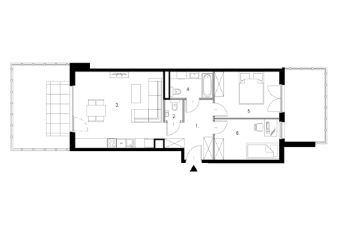 Plan 3 pok. 66m²