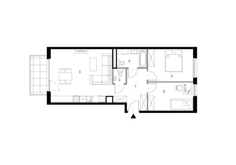 Plan 3 pok. 66m²