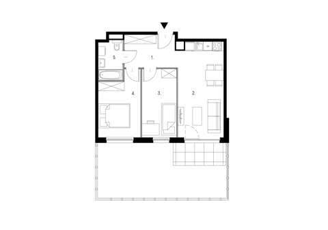 Plan 3 pok. 52m²