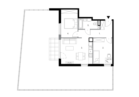 Plan 3 pok. 57m²