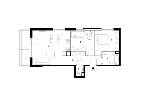 Plan 3 pok. 66m²