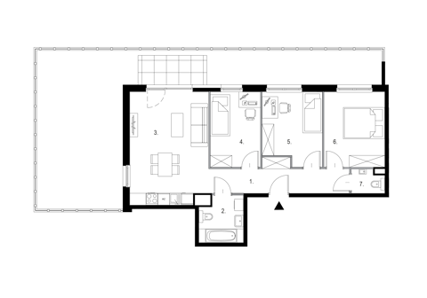 Plan 4 pok. 72m²