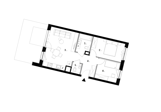 Plan 3 pok. 53m²