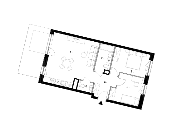 Plan 3 pok. 62m²