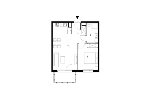 Plan 3 pok. 56m²