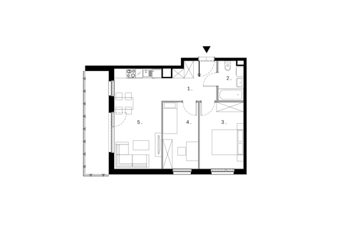 Plan 3 pok. 52m²