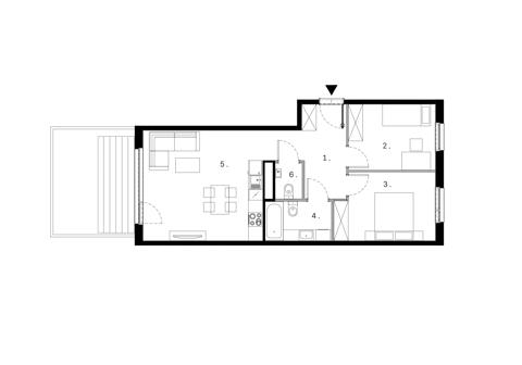 Plan 3 pok. 59m²