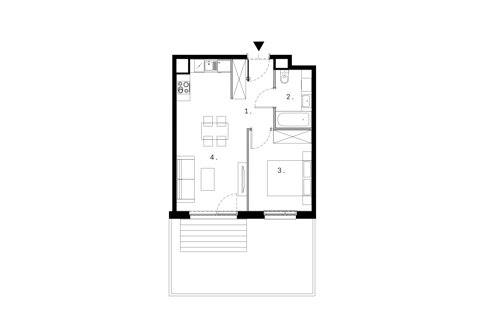Plan 2 pok. 40m²