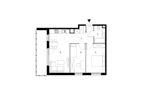 Plan 3 pok. 52m²