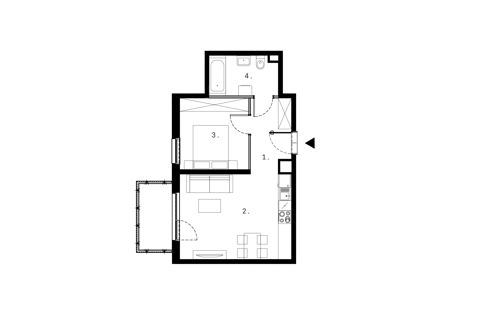 Plan 2 pok. 41m²