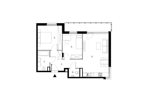 Plan 3 pok. 63m²