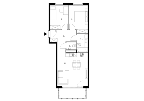 Plan 3 pok. 59m²