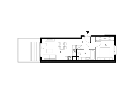 Plan 2 pok. 39m²