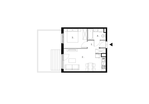 Plan 2 pok. 39m²